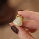 925 Silver Hetian Jade Laughing Buddha Necklace
