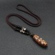 Tibet Om Mani Padme Hum Dzi Bead Wealth Necklace