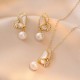 Tridacna Stone Pearl Butterfly Healing Necklace Set Tridacna Stone Pearl Butterfly Healing Necklace Set