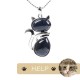 "Save A Cat" Cute Cat Protection Crystal Necklace "Save A Cat" Cute Cat Protection Crystal Necklace