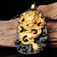 18K Gold-Plated Dragon Obsidian Lucky Necklace 18K Gold-Plated Dragon Obsidian Lucky Necklace