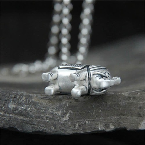 Sterling Silver Elephant Strength Necklace Pendant Sterling Silver Elephant Strength Necklace Pendant