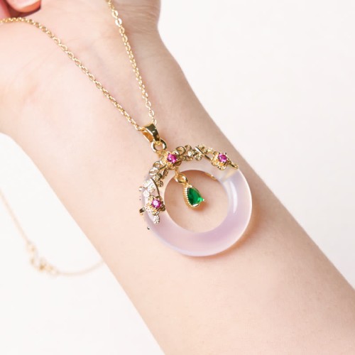 Green Chalcedony Peace Strength Necklace Green Chalcedony Peace Strength Necklace