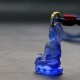 Blue Tathagata Buddha Liuli Crystal Amulet Necklace Blue Tathagata Buddha Liuli Crystal Amulet Necklace