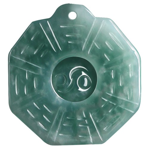 Natural Jade FengShui Bagua Yin Yang Prosperity Necklace Natural Jade FengShui Bagua Yin Yang Prosperity Necklace