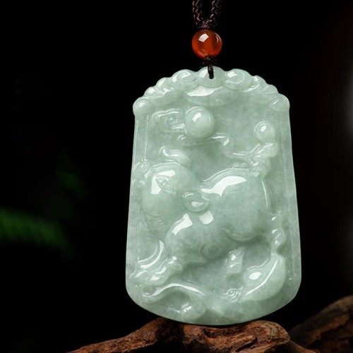 Natural Jade 12 Chinese Zodiac Abundance Amulet Necklace Natural Jade 12 Chinese Zodiac Abundance Amulet Necklace