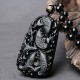 Black Obsidian Koi Fish Strength Beaded Necklace Black Obsidian Koi Fish Strength Beaded Necklace