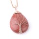Natural Quartz Crystal Tree of Life Healing Necklace Pendant Natural Quartz Crystal Tree of Life Healing Necklace Pendant
