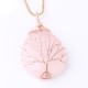Natural Quartz Crystal Tree of Life Healing Necklace Pendant Natural Quartz Crystal Tree of Life Healing Necklace Pendant