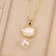 Natural Pearl Copper Cat Healing Necklace Set