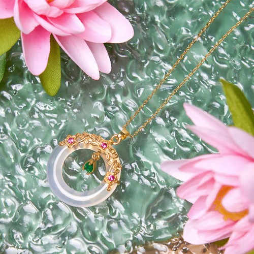 Green Chalcedony Peace Strength Necklace Green Chalcedony Peace Strength Necklace