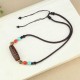 Tibetan Nine-Eye Dzi Bead Protection Necklace Tibetan Nine-Eye Dzi Bead Protection Necklace
