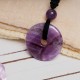Lucky Coin Healing Crystal Gemstone Necklace