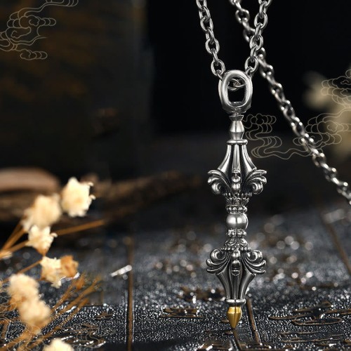 925 Silver Dorje Vajra Strength Necklace 925 Silver Dorje Vajra Strength Necklace