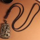 Gold Sheen Obsidian Three Goats Wealth Necklace Gold Sheen Obsidian Three Goats Wealth Necklace