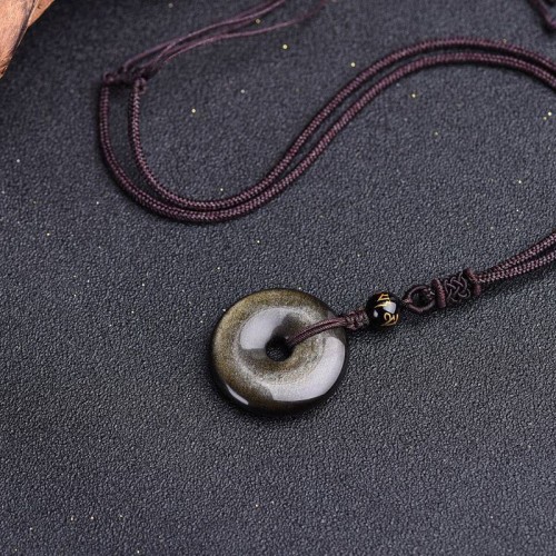 Tibetan Obsidian Protection Necklace Tibetan Obsidian Protection Necklace