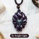 Rainbow Obsidian Nine-Tailed Fox Necklace Pendant