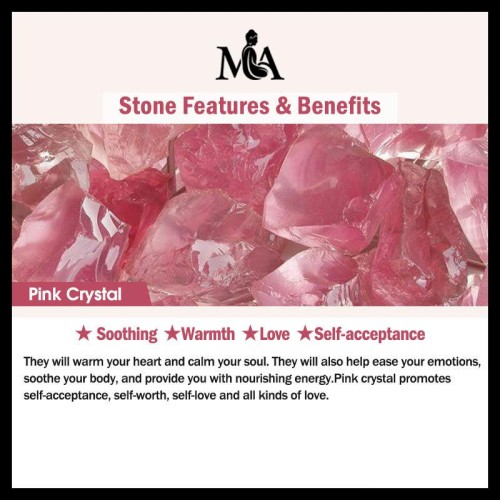 Pink Crystal Love Heart Flower Necklace Pendant Pink Crystal Love Heart Flower Necklace Pendant