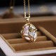 Gold-plated Baroque Pearl Flower Sincerity Necklace Gold-plated Baroque Pearl Flower Sincerity Necklace