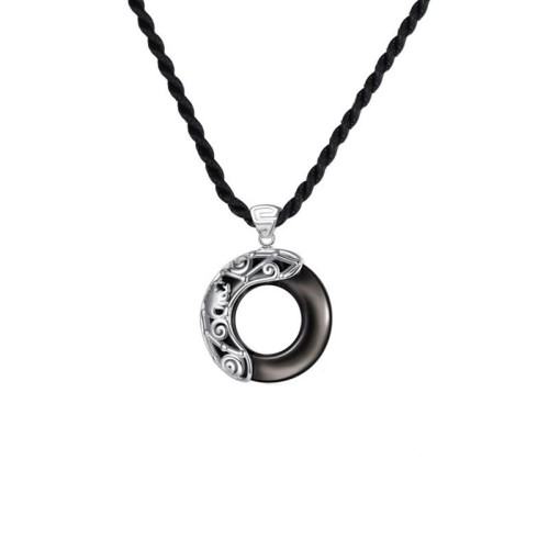 Zodiac Ice Obsidian Blessing Round Necklace Zodiac Ice Obsidian Blessing Round Necklace
