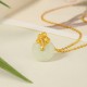 Sterling Silver Hetian Jade Ginkgo Prosperity Necklace Sterling Silver Hetian Jade Ginkgo Prosperity Necklace