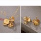 Sterling Silver Plated Gold Jade Clover Necklace Pendant Sterling Silver Plated Gold Jade Clover Necklace Pendant