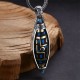 Tibetan Om Mani Padme Hum Nine-Eye Dzi Bead Necklace Tibetan Om Mani Padme Hum Nine-Eye Dzi Bead Necklace