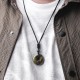 Lucky Coin Healing Crystal Gemstone Necklace