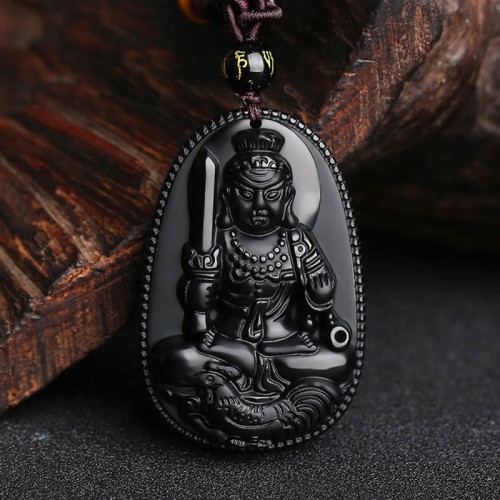 Black Obsidian Buddha Purification Necklace Black Obsidian Buddha Purification Necklace