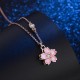 Cherry Blossom Rotatable Protection Necklace Pendant Cherry Blossom Rotatable Protection Necklace Pendant