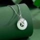 Hetian Jade Bamboo Leaf Prosperity Necklace Pendant