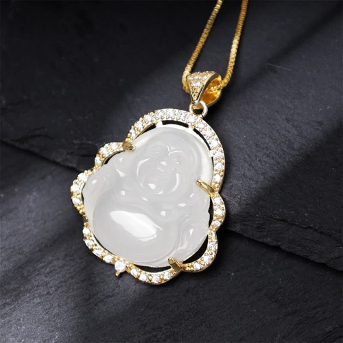 Good Luck Laughing Buddha Necklace Good Luck Laughing Buddha Necklace