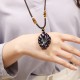 Rainbow Obsidian Nine-Tailed Fox Necklace Pendant