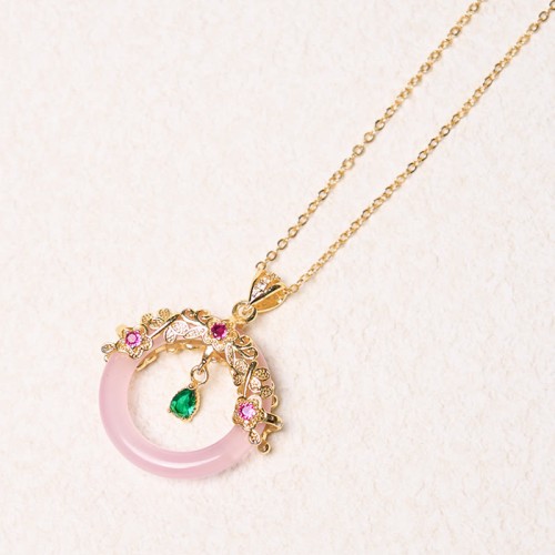 Green Chalcedony Peace Strength Necklace Green Chalcedony Peace Strength Necklace