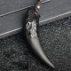Black Obsidian Wolf Tooth Strength Necklace Pendant Black Obsidian Wolf Tooth Strength Necklace Pendant