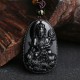 Black Obsidian Buddha Purification Necklace Black Obsidian Buddha Purification Necklace