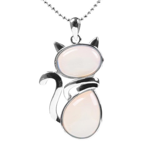 Cat Pattern Crystal Protection Necklace Pendant Cat Pattern Crystal Protection Necklace Pendant