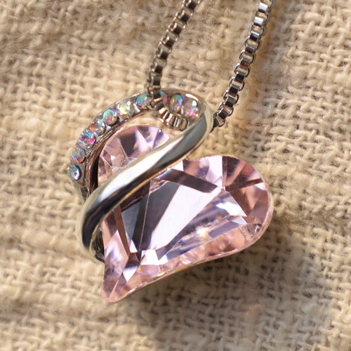 Love Heart Birthstone Healing Energy Necklace Love Heart Birthstone Healing Energy Necklace