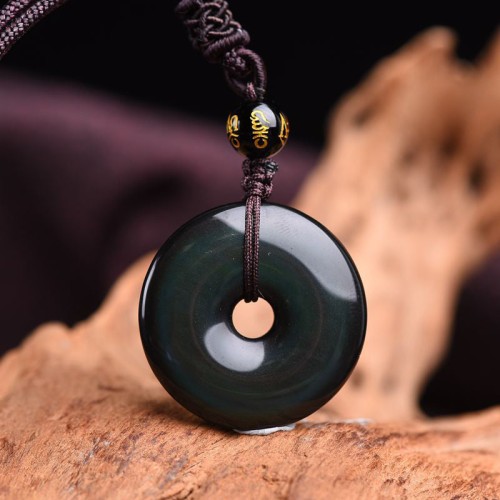 Tibetan Obsidian Protection Necklace Tibetan Obsidian Protection Necklace