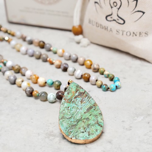 Ocean Picasso Jasper Beaded Healing Necklace