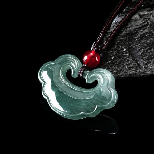 Green Jade Chinese Lock Luck Necklace Pendant Green Jade Chinese Lock Luck Necklace Pendant