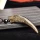 Black Obsidian Wolf Tooth Strength Necklace Pendant Black Obsidian Wolf Tooth Strength Necklace Pendant