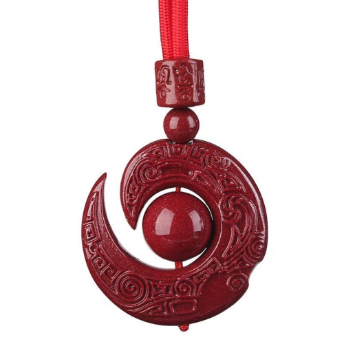 Natural Cinnabar Luck Concentration Necklace Natural Cinnabar Luck Concentration Necklace