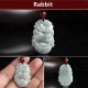 Natural Jade 12 Chinese Zodiac Success Necklace Pendant