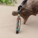 Tibetan Om Mani Padme Hum Dzi Bead Necklace Pendant