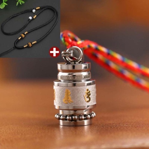 Tibetan Om Mani Padme Hum Wisdom Amulet Necklace Tibetan Om Mani Padme Hum Wisdom Amulet Necklace