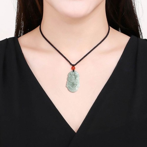 Natural Jade 12 Chinese Zodiac Success Necklace Pendant