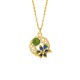 925 Silver Hetian Cyan Jade Flower Luck Necklace Set 925 Silver Hetian Cyan Jade Flower Luck Necklace Set