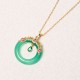Green Chalcedony Peace Strength Necklace Green Chalcedony Peace Strength Necklace