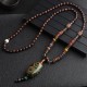 Turquoise Dzi Bead Meditation Necklace